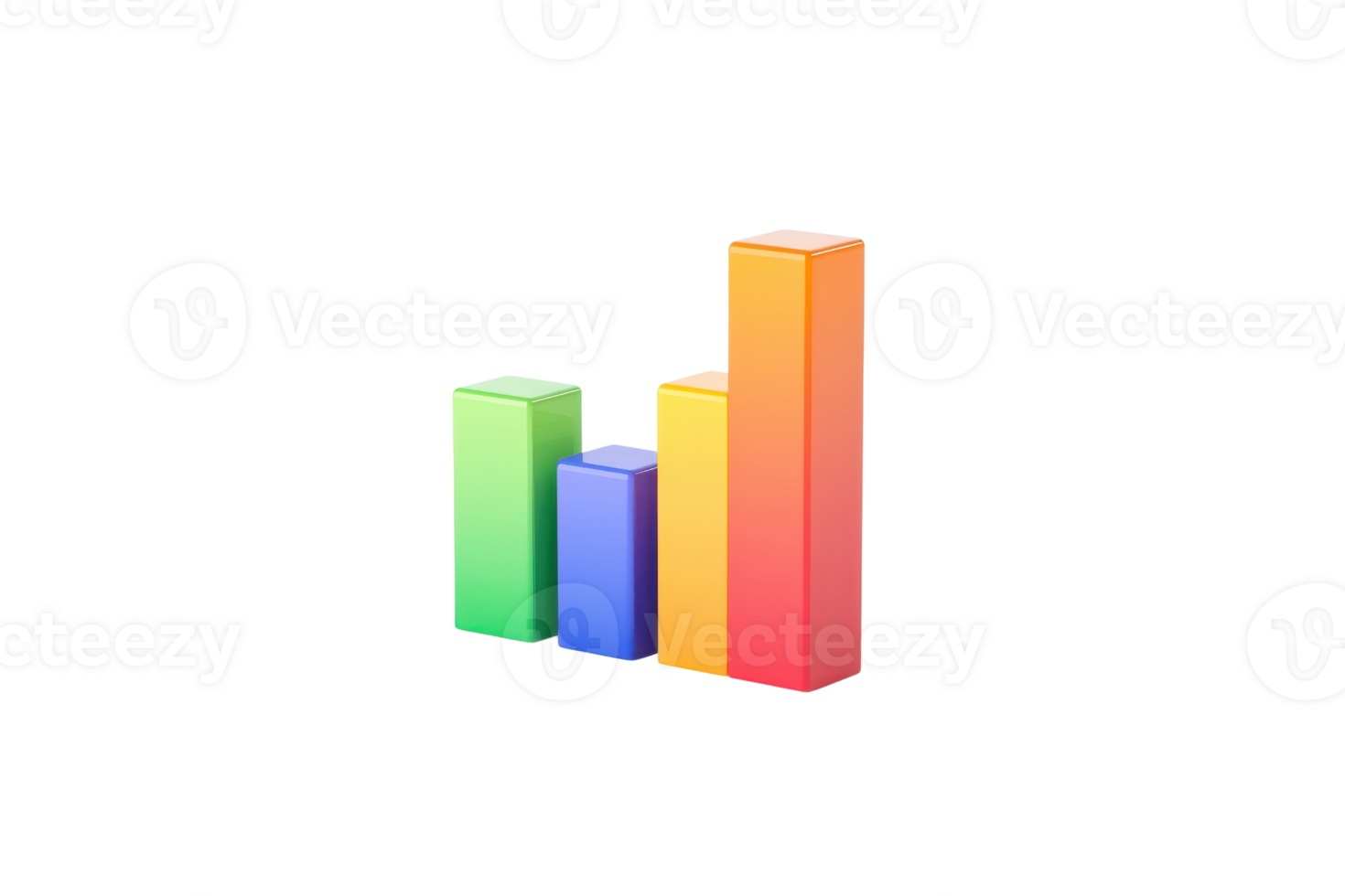 A colorful bar chart with varying heights, representing different data values and trends. png
