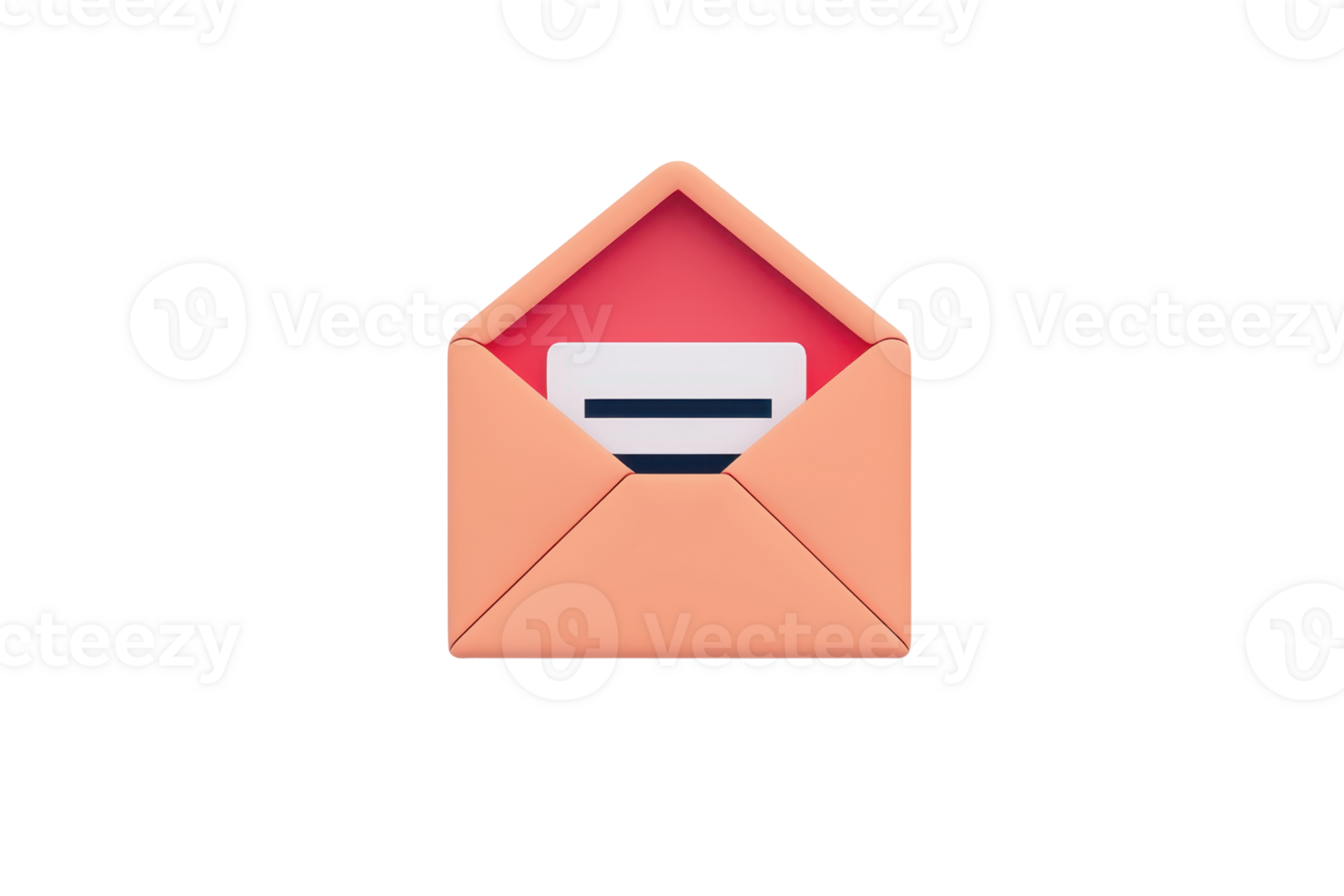 A colorful envelope with a card peeking out, symbolizing communication and messages. png