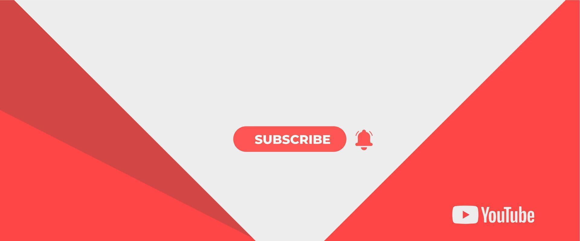 YouTube Banner with Subscribe Button vector