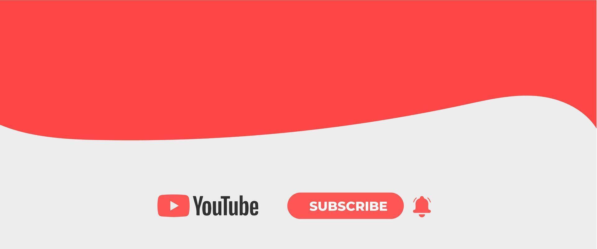 YouTube Profile Banner Including Subscribe button vector