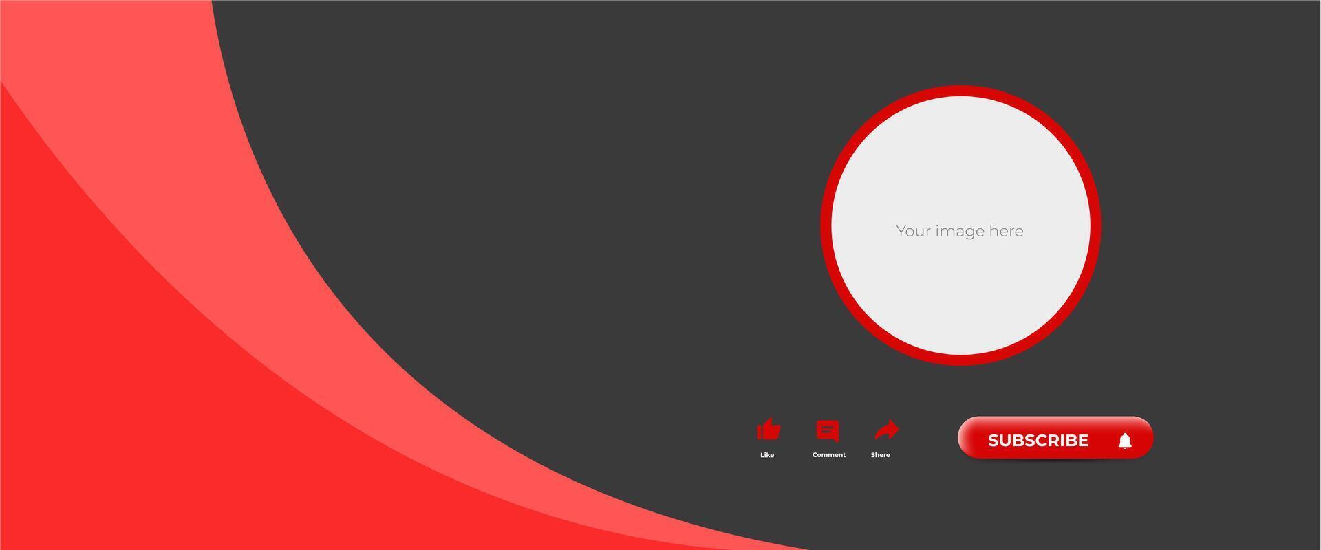 Subscribe Channel Profile banner vector
