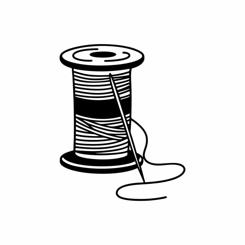 Thread roll illustration vector