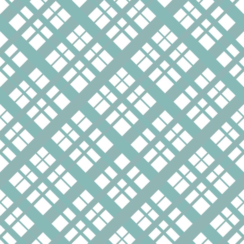 graphic pattern in a blue mint checkered pattern on a white background vector