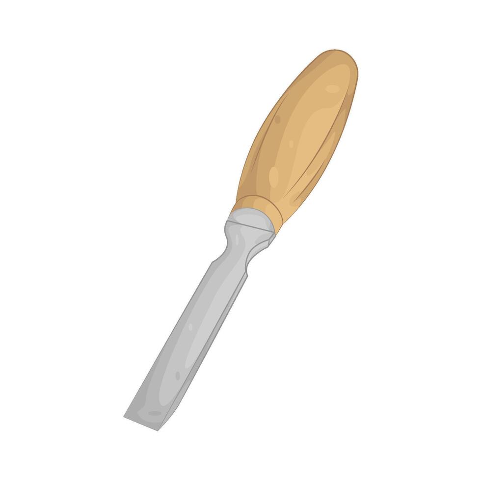 Illustration of wooden chisel vector