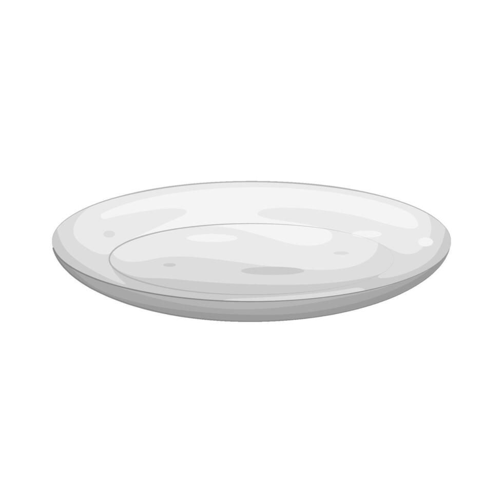 Illustration of white plate vector