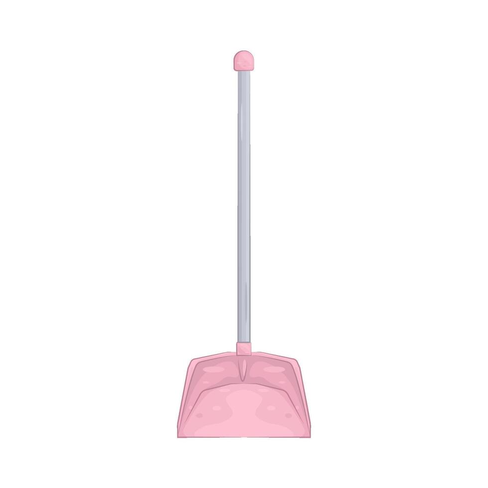 Illustration of pink dustpan vector