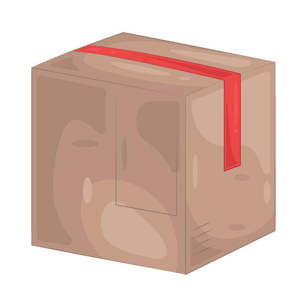 Illustration of shipping box vector