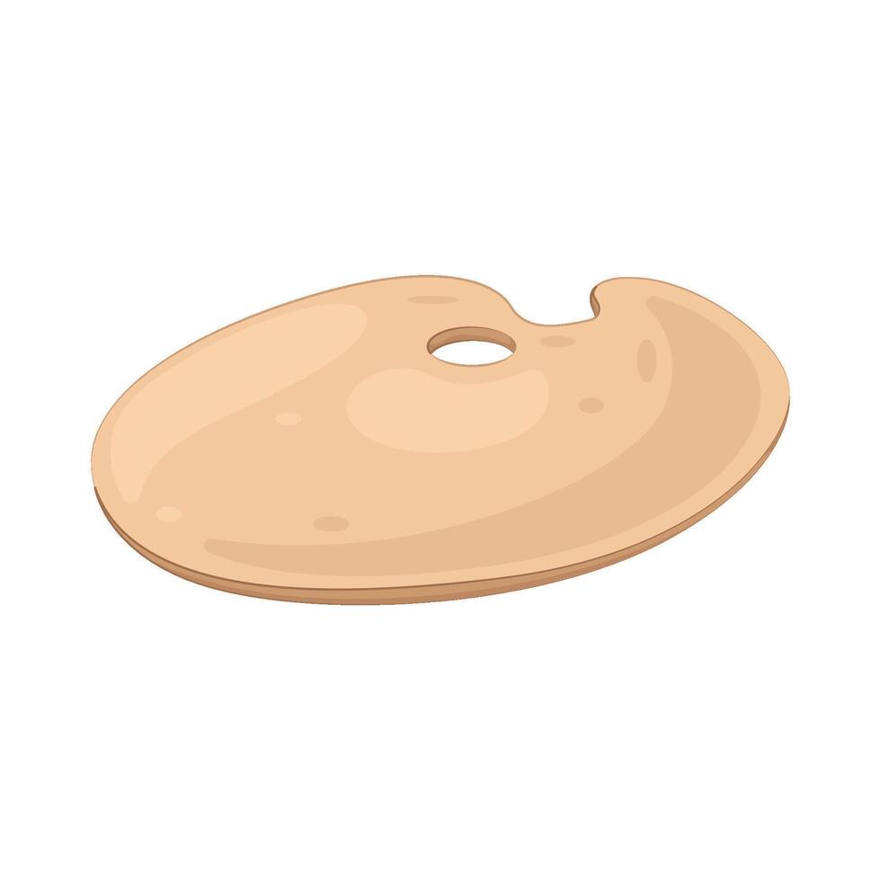Illustration of wooden paint palette vector