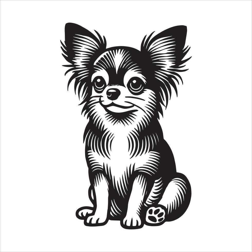 ChihuahuaIn Sitting dog Transparent background vector