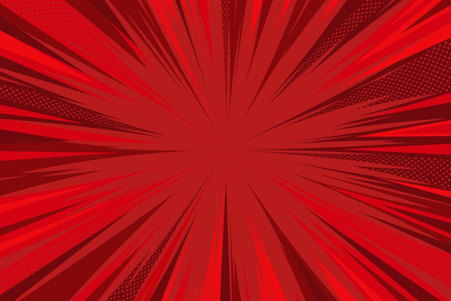 Red comic book background. Pop art halftone style background for magazine, cover, ad, banner, websites. Abstract anime backdrop vector