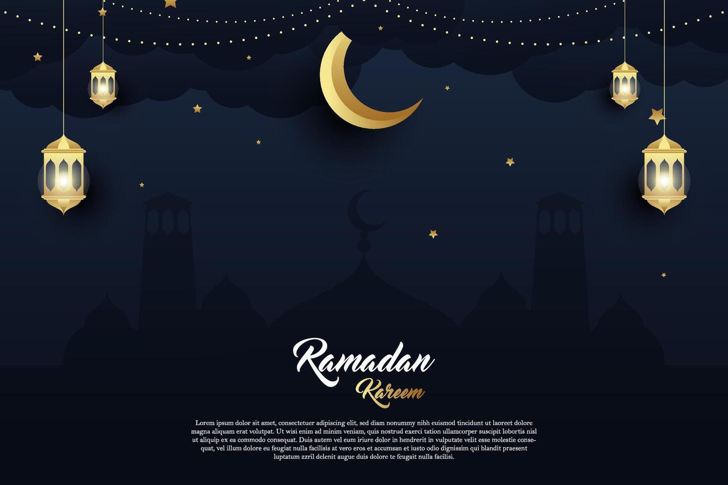 Ramadan theme background vector