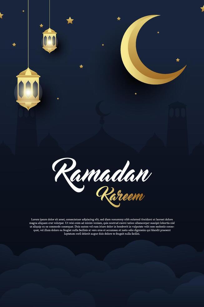 Islamic or Ramadan theme background. realistic shape vector