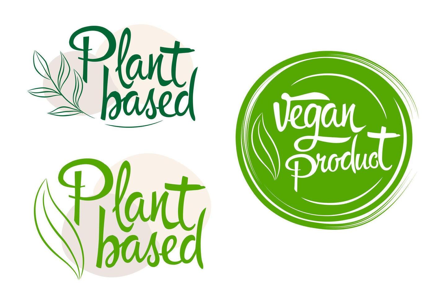 Set of eco friendly product labels isolated vector