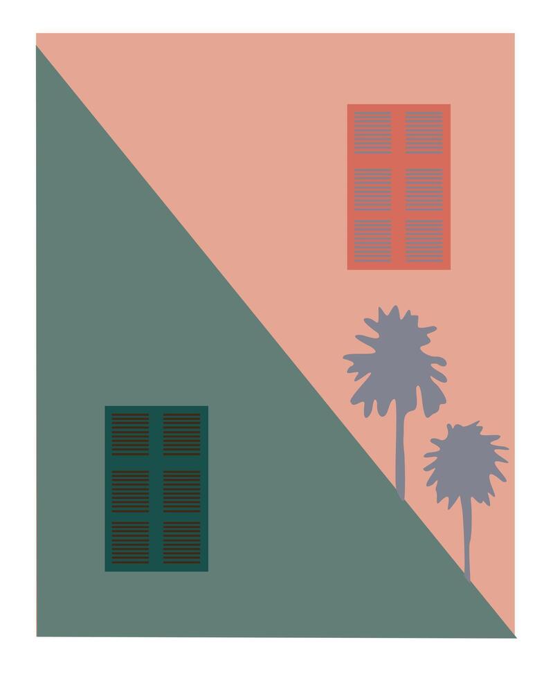 Abstract architect poster print modern art vector