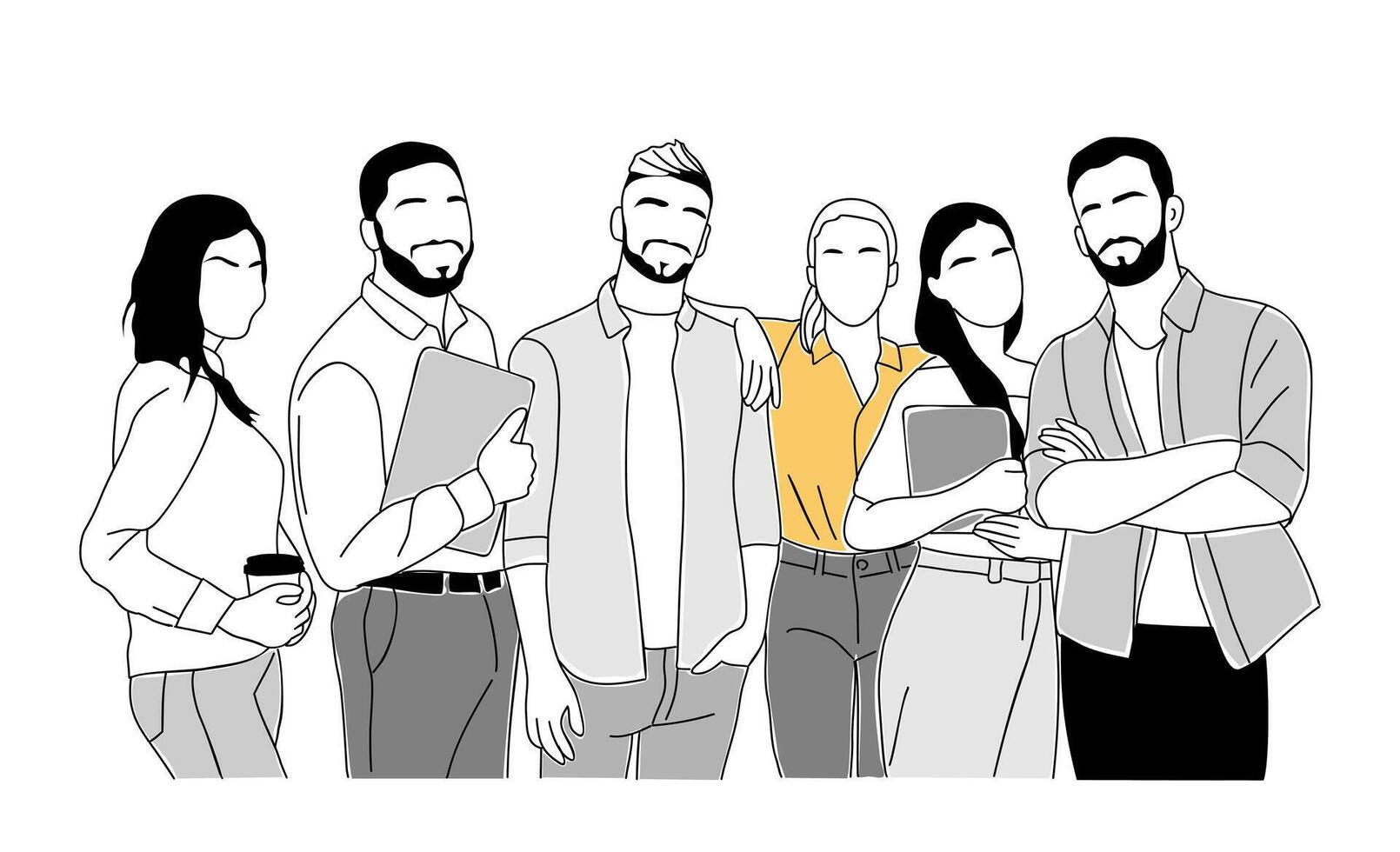 Team work business concept art illustration vector