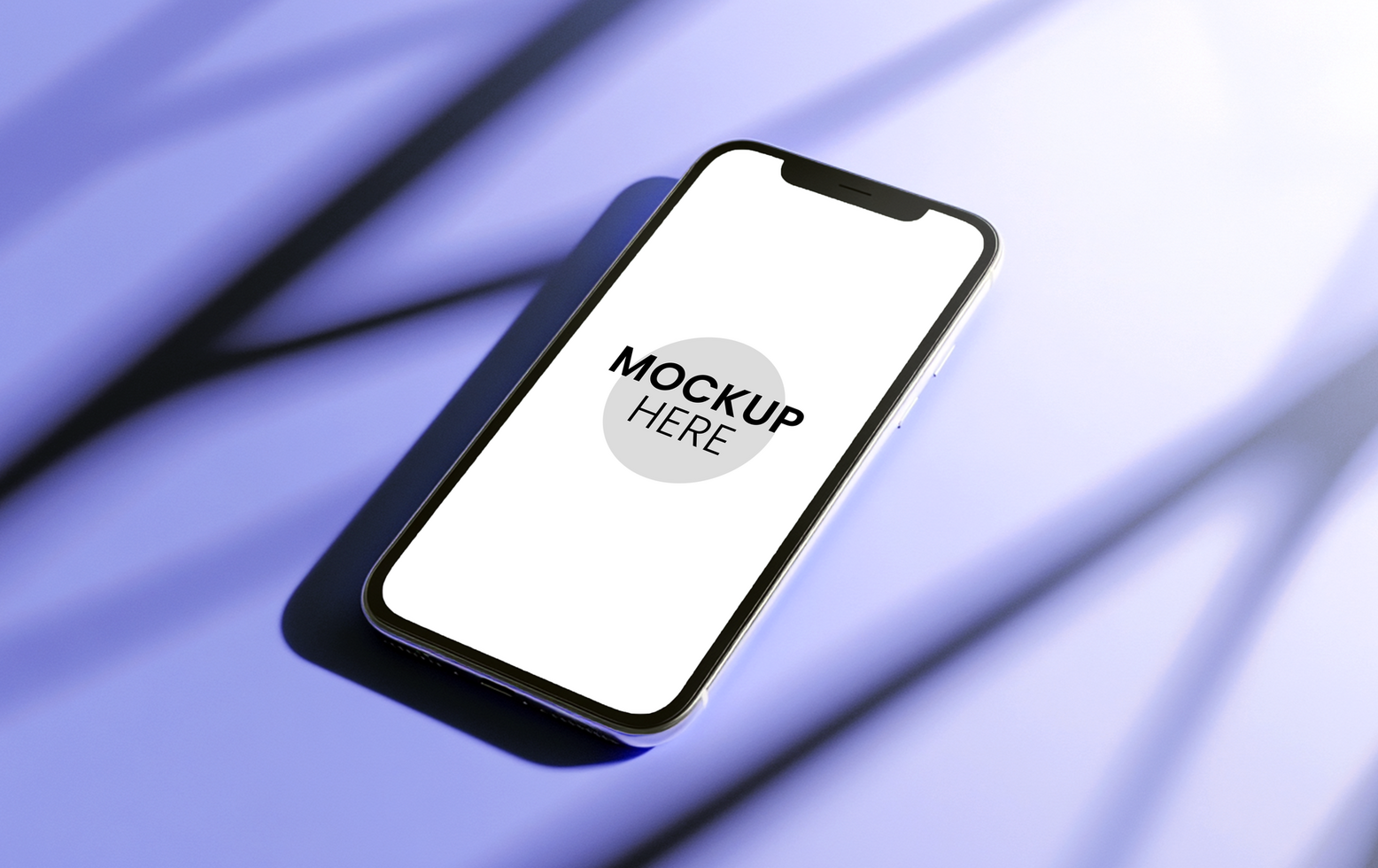 Minimalist mobile template, customizable screen mockup, sleek and professional branding template psd
