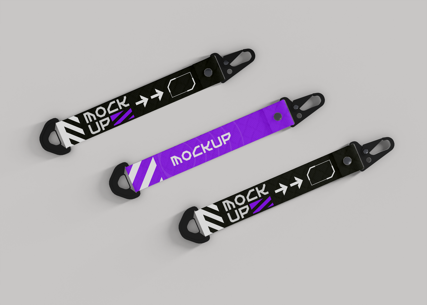 Short Strap Keychain Mockup psd