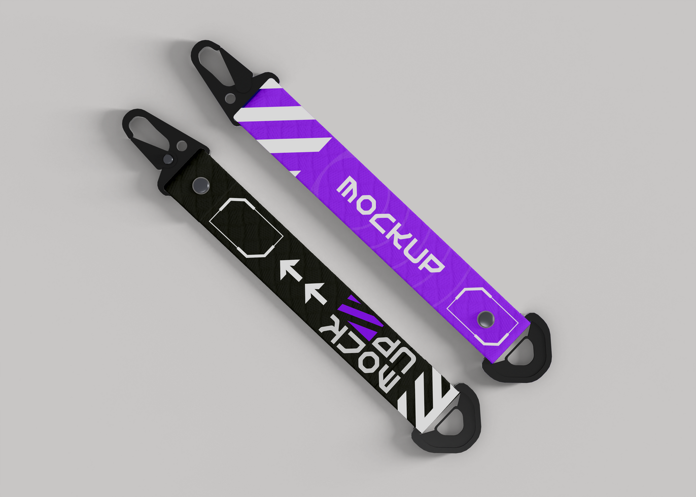 Patterned Strap Keychain Mockup psd