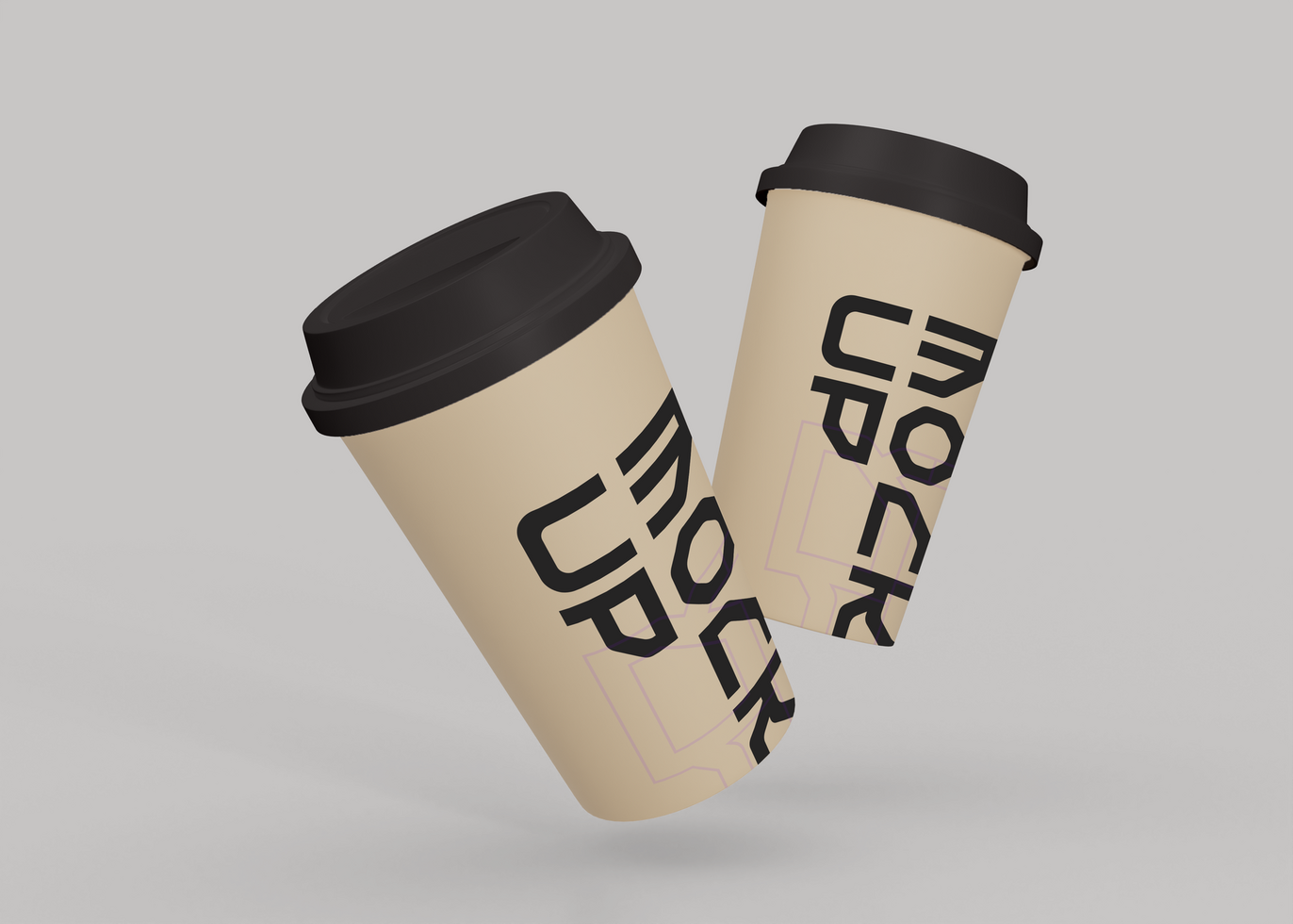 Kraft Paper Cup Mockup psd