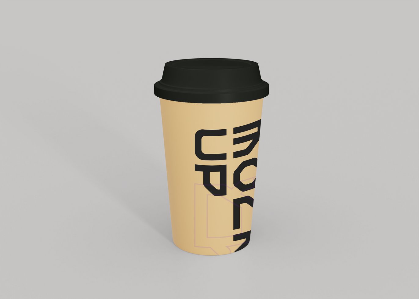 Kraft Paper Coffee Cup Mockup psd