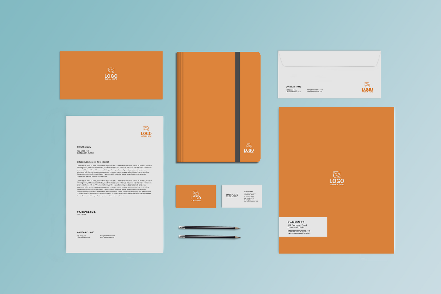 Stationary Mockup Design Set psd
