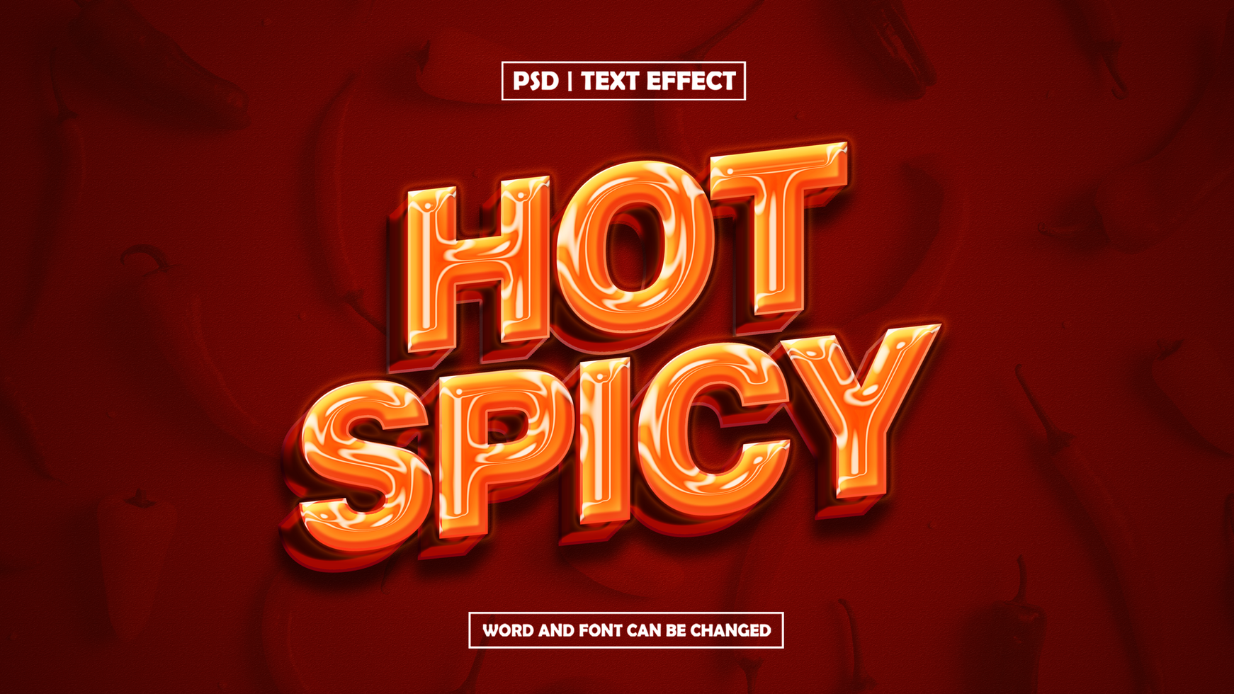 Hot Spicy Text Effect, Editable Light Text Style psd