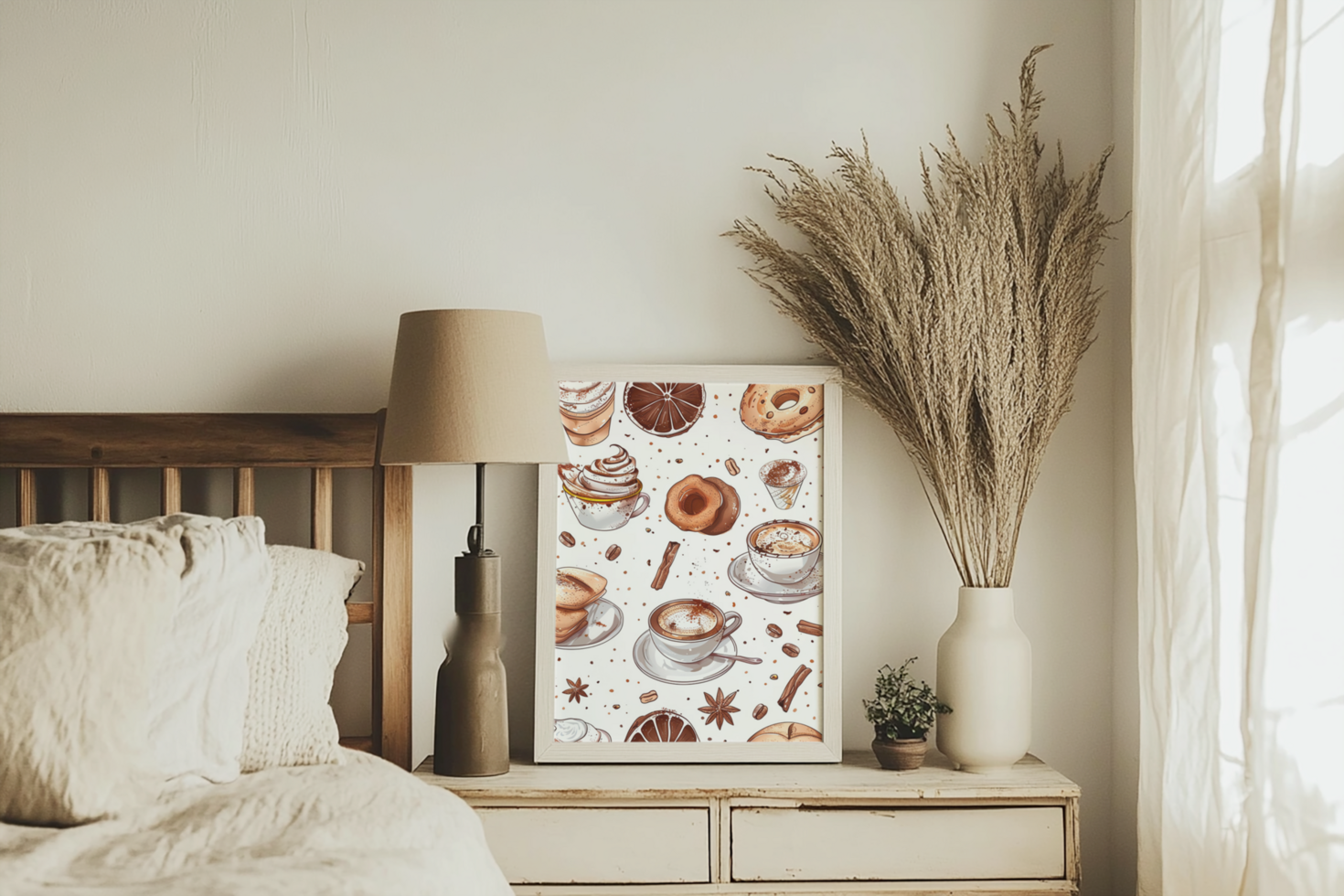 Free Minimalist Frame Mockup with Clean Room psd
