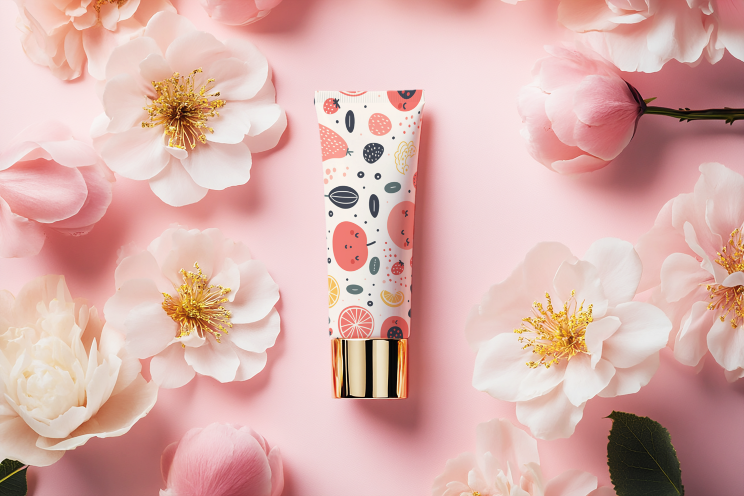 Free Beauty Cosmetic Tube Packaging Mockup psd