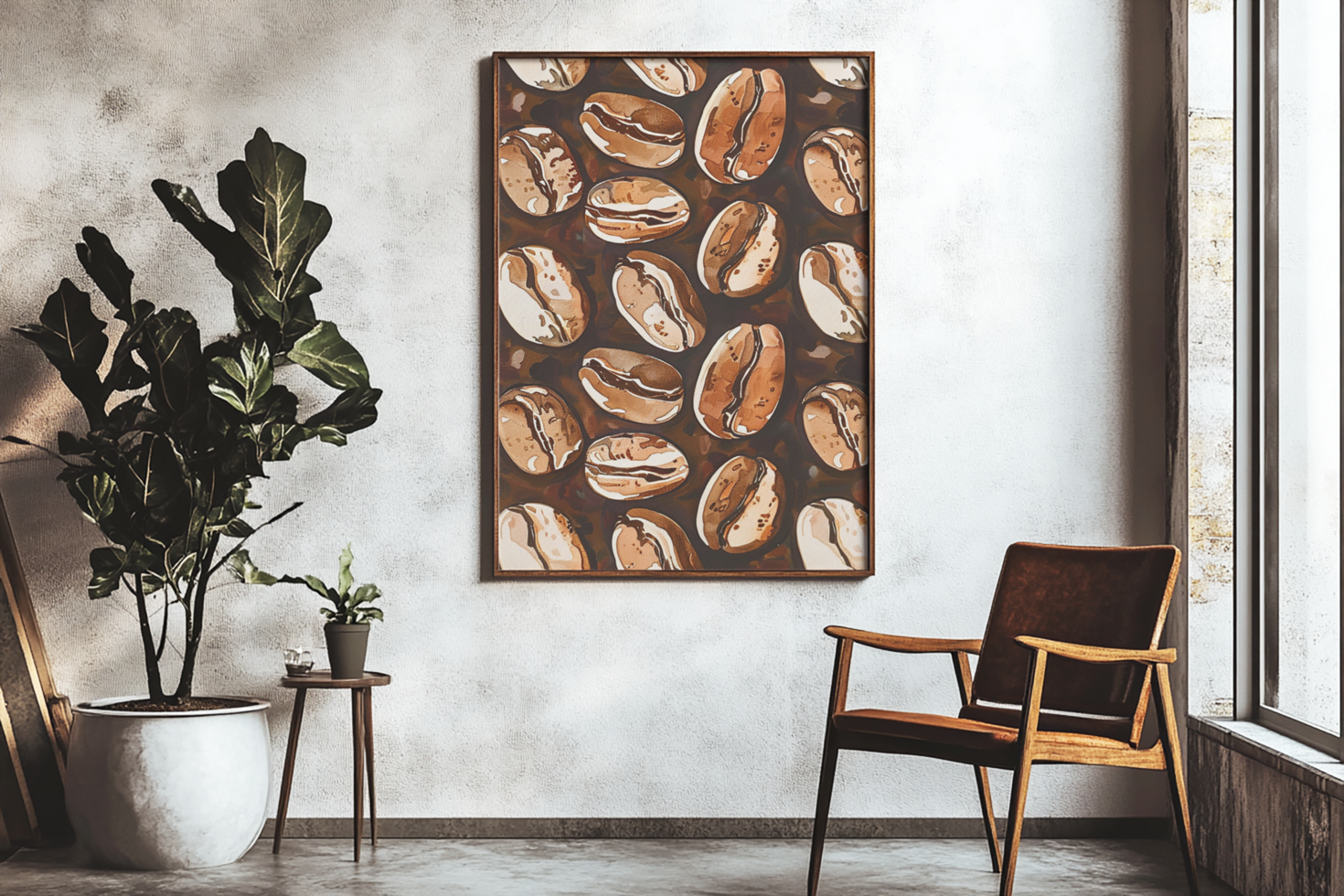 Free Frame Mockup on Industrial Interior psd