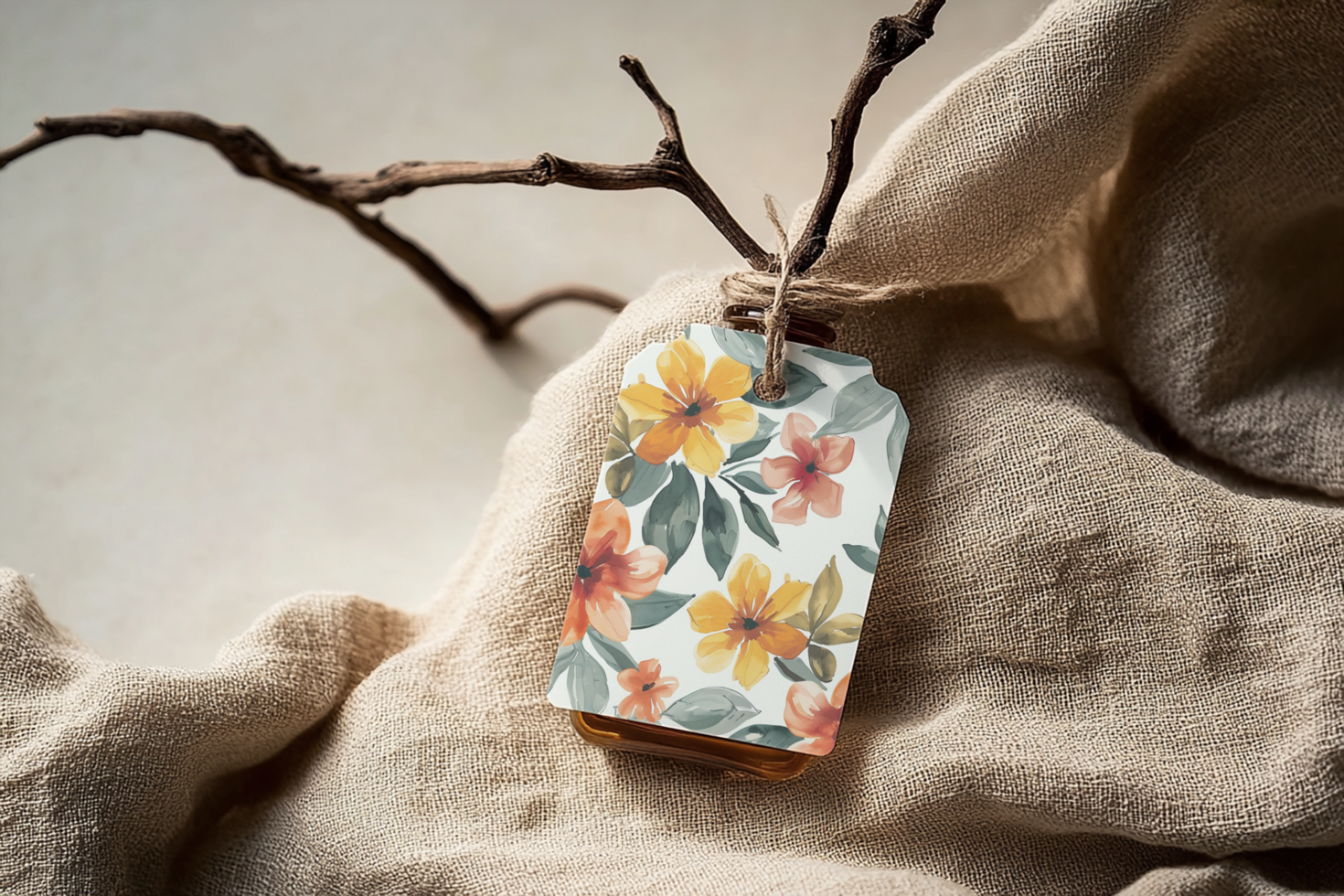 Free Elegant Label Tag Mockup psd