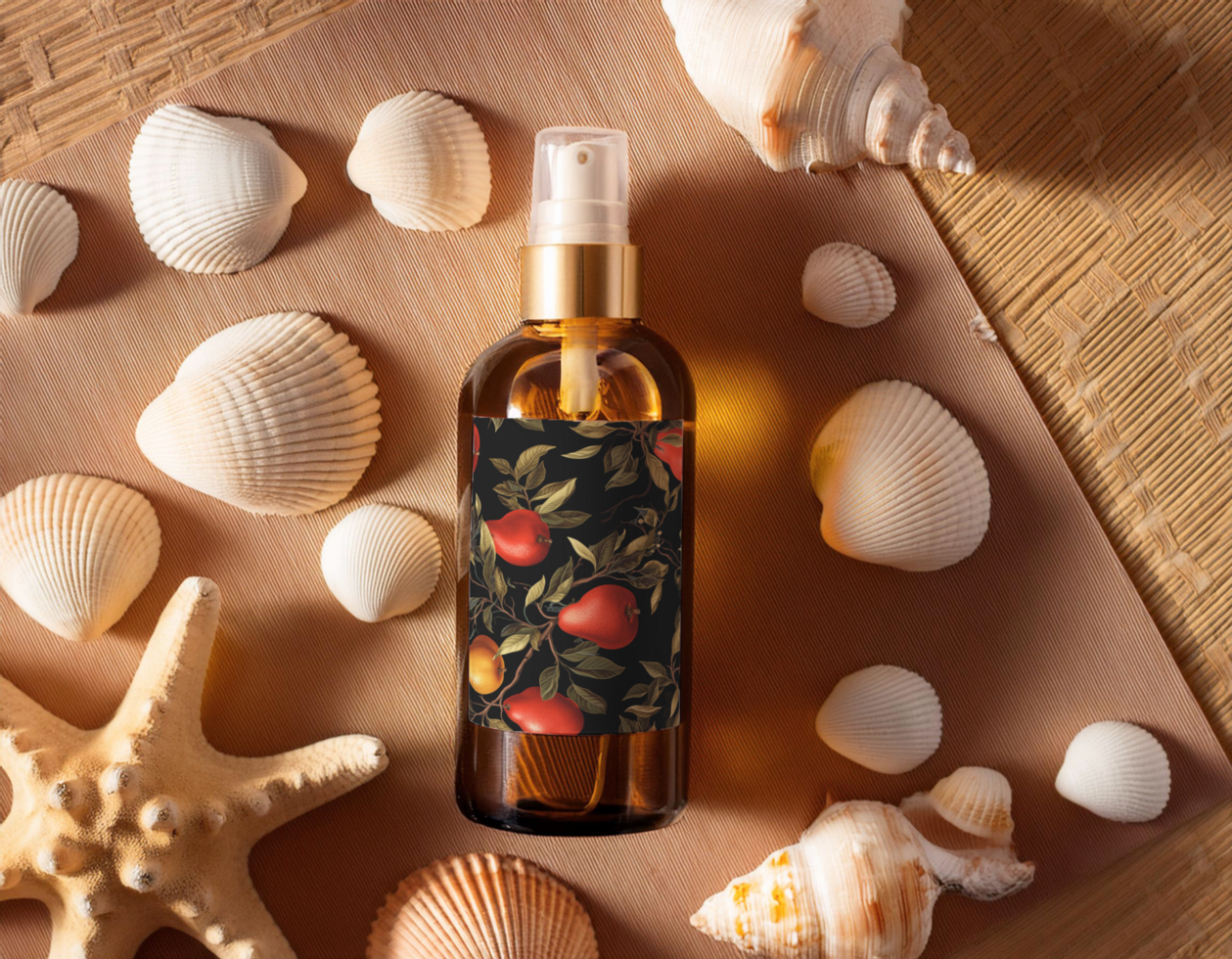 Free Cosmetic Spray Bottle with Beach Vibe psd