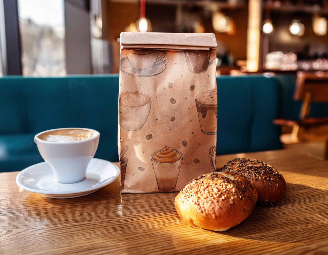 Free Coffee Packaging Mockup with Restaurant Vibe psd