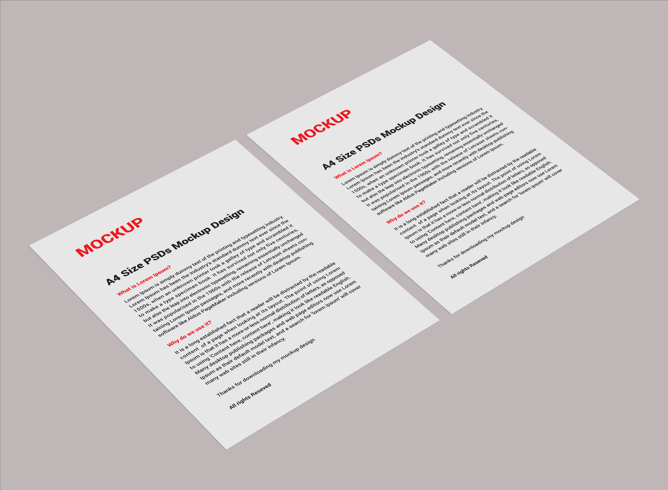 Wow Menu poster pamphlets invoice Letterhead fax cover flyer or Letter Mockup file psd
