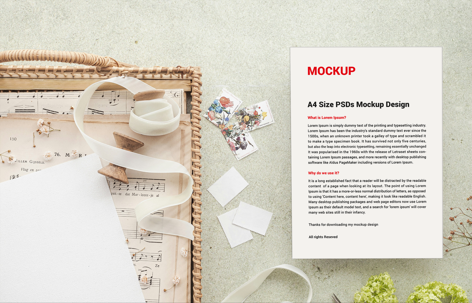 Corporate Menu poster pamphlet invoices Letterheads fax cover flyer and Letter Mockup file psd
