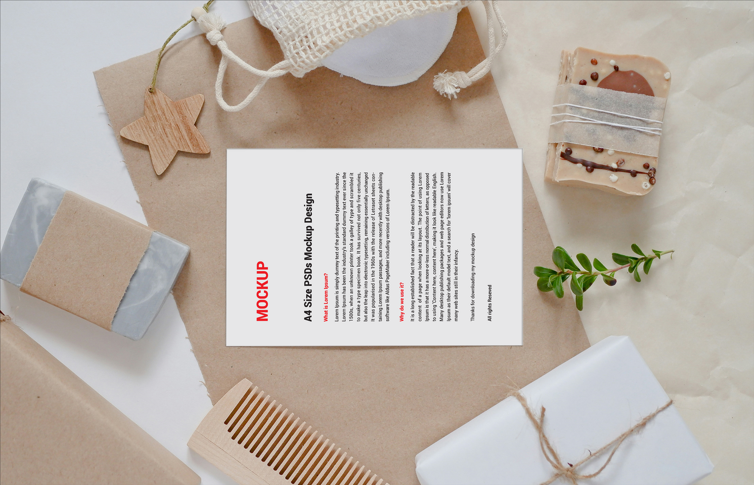 Business Menu poster pamphlet invoice Letterhead fax cover flyers and Letter Mockup file psd