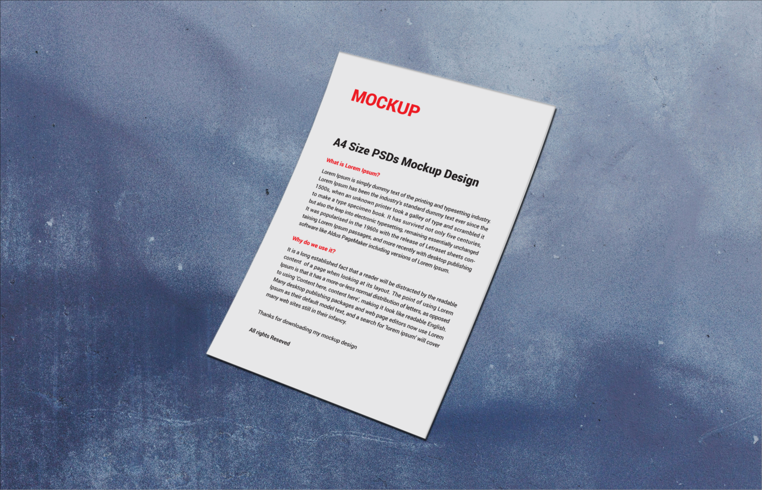 Menu poster pamphlets Letterhead Mockup file psd