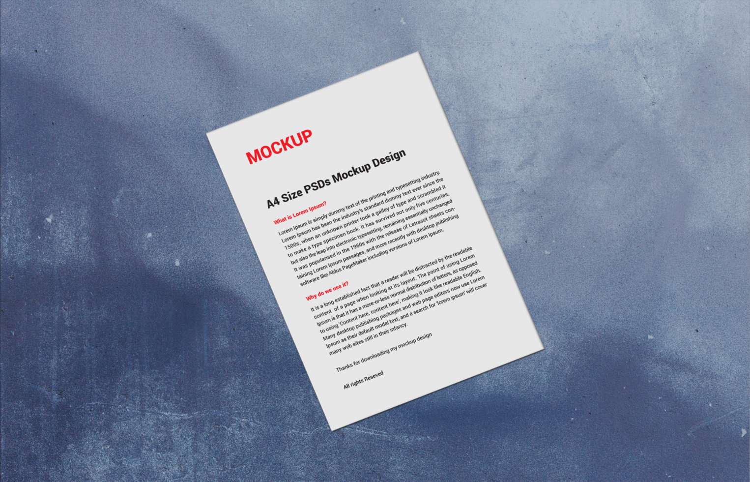 Menu posters pamphlet Letterhead Mockup file psd