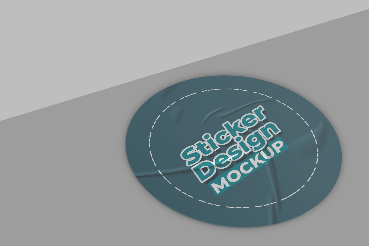 Photoshop Sticker Mockup for Promotional Labels psd