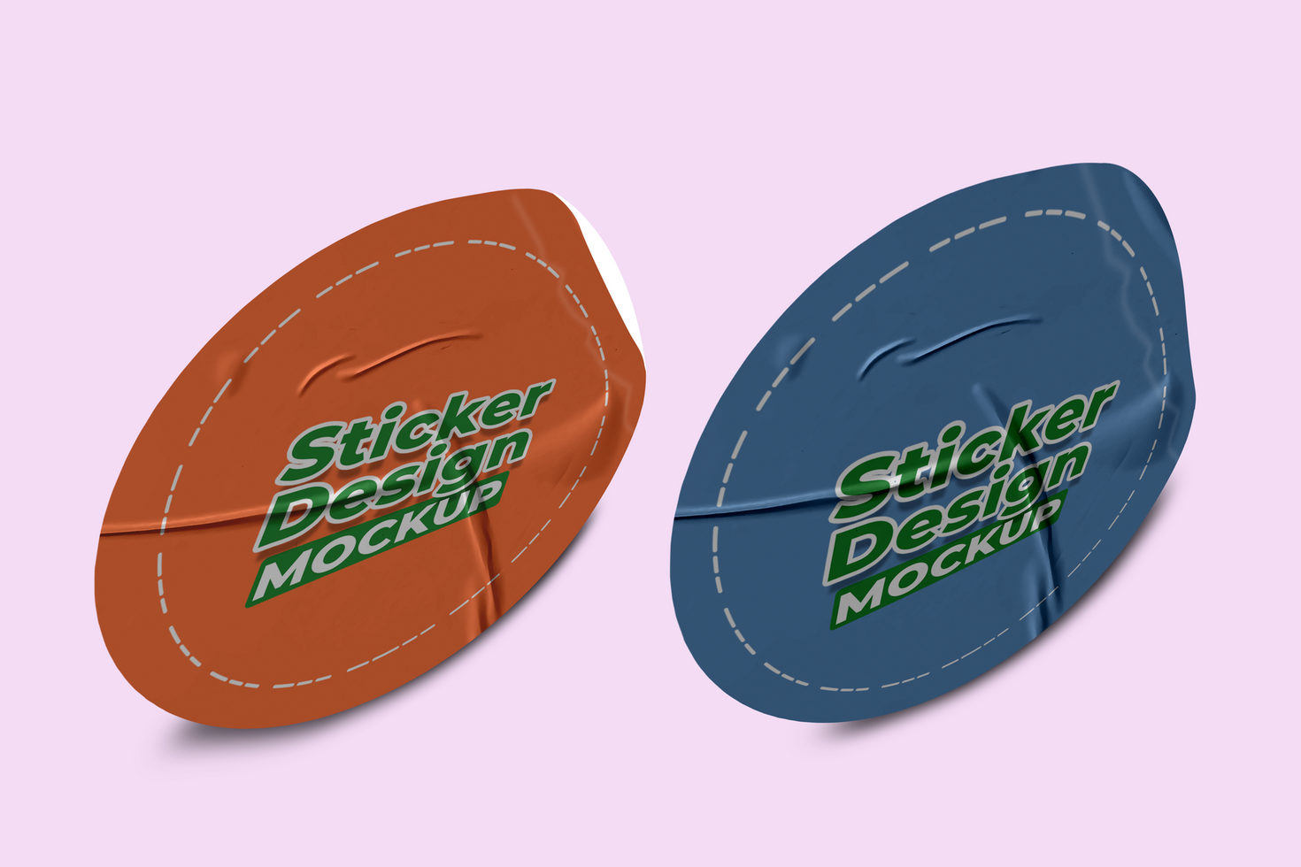 Creative Label Mockup for Advertising Campaigns Realistic Round Sticker Mockup Design psd