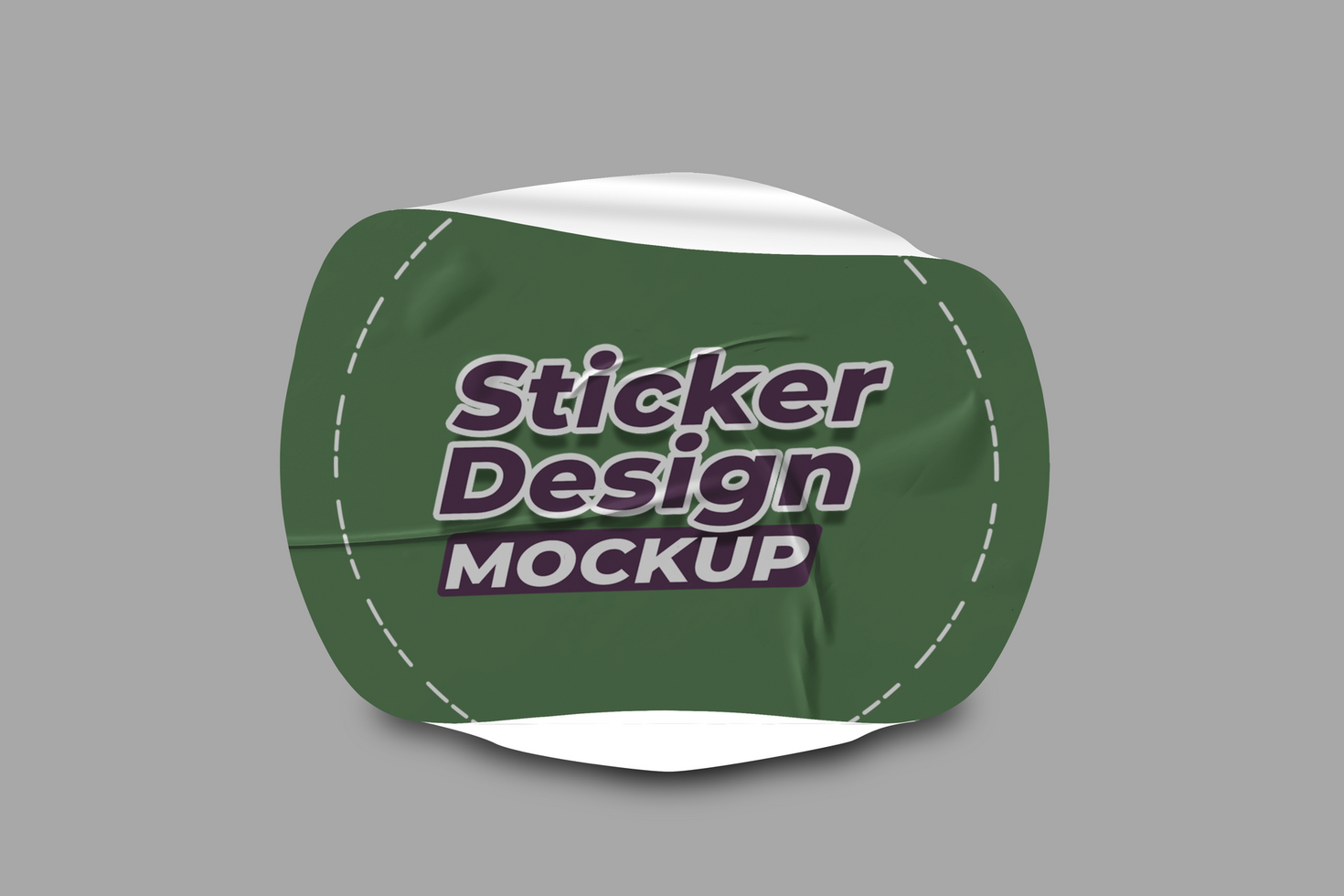 High-Quality Sticker Design Mockup Template psd