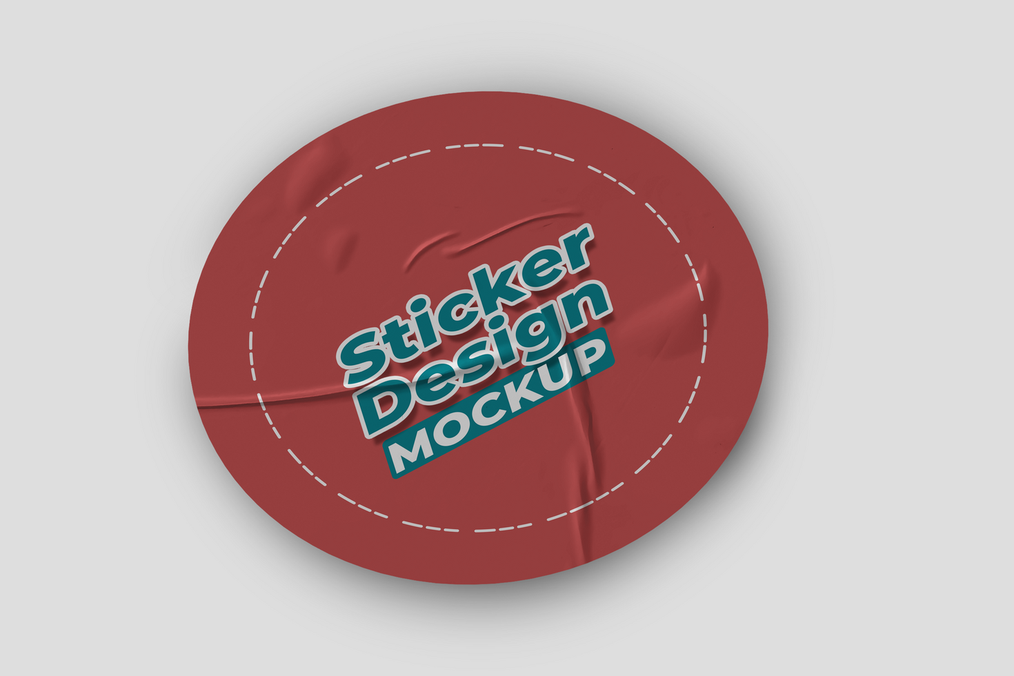 Clean and Modern Sticker Mockup Template psd