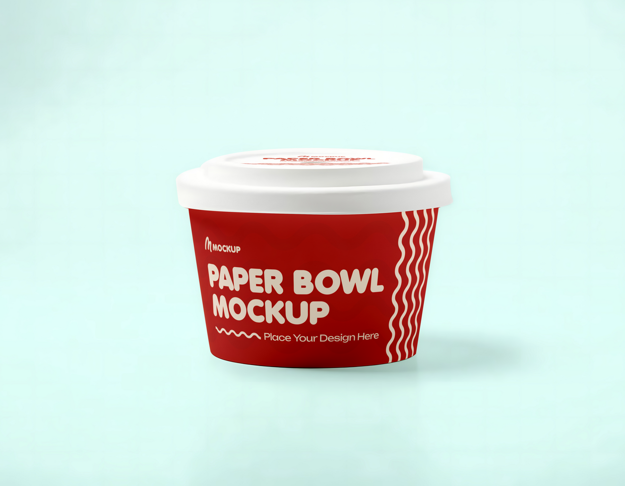 Noodle paper bowl mockup psd