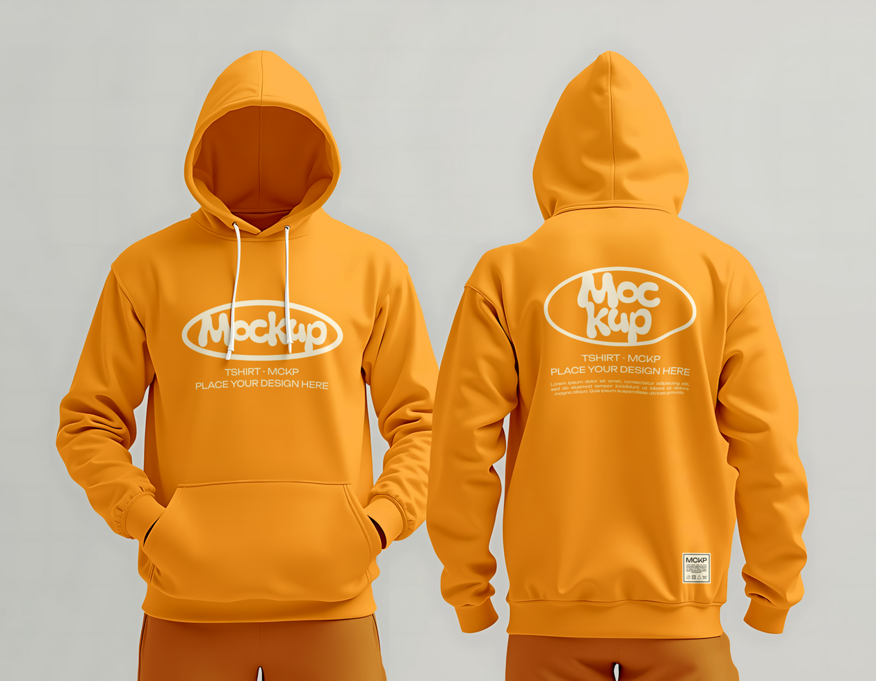 Double-sided Hodie Mockup Man psd