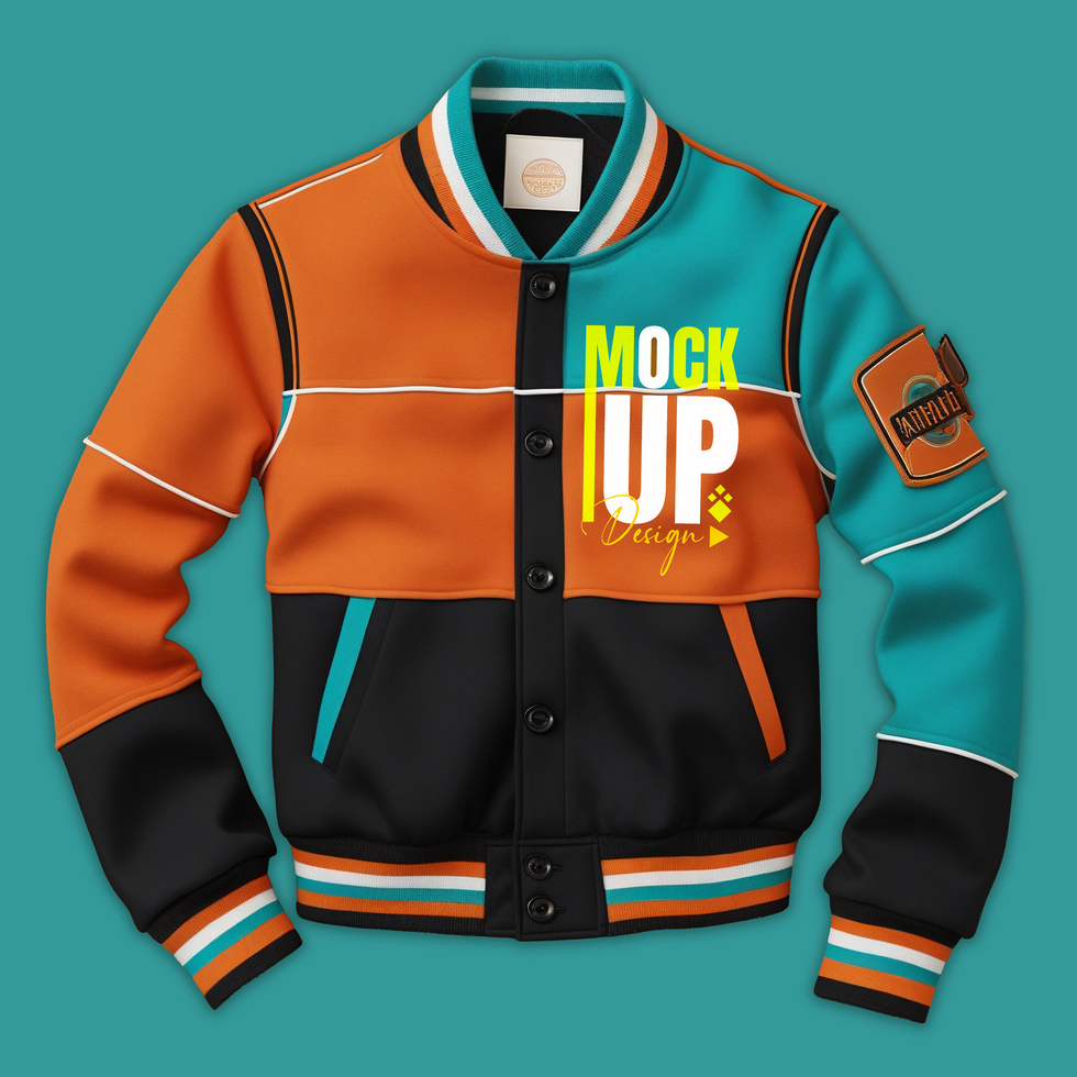 Outerwear jumper and jacket mockup template perfect for sportswear and hoodie designs psd