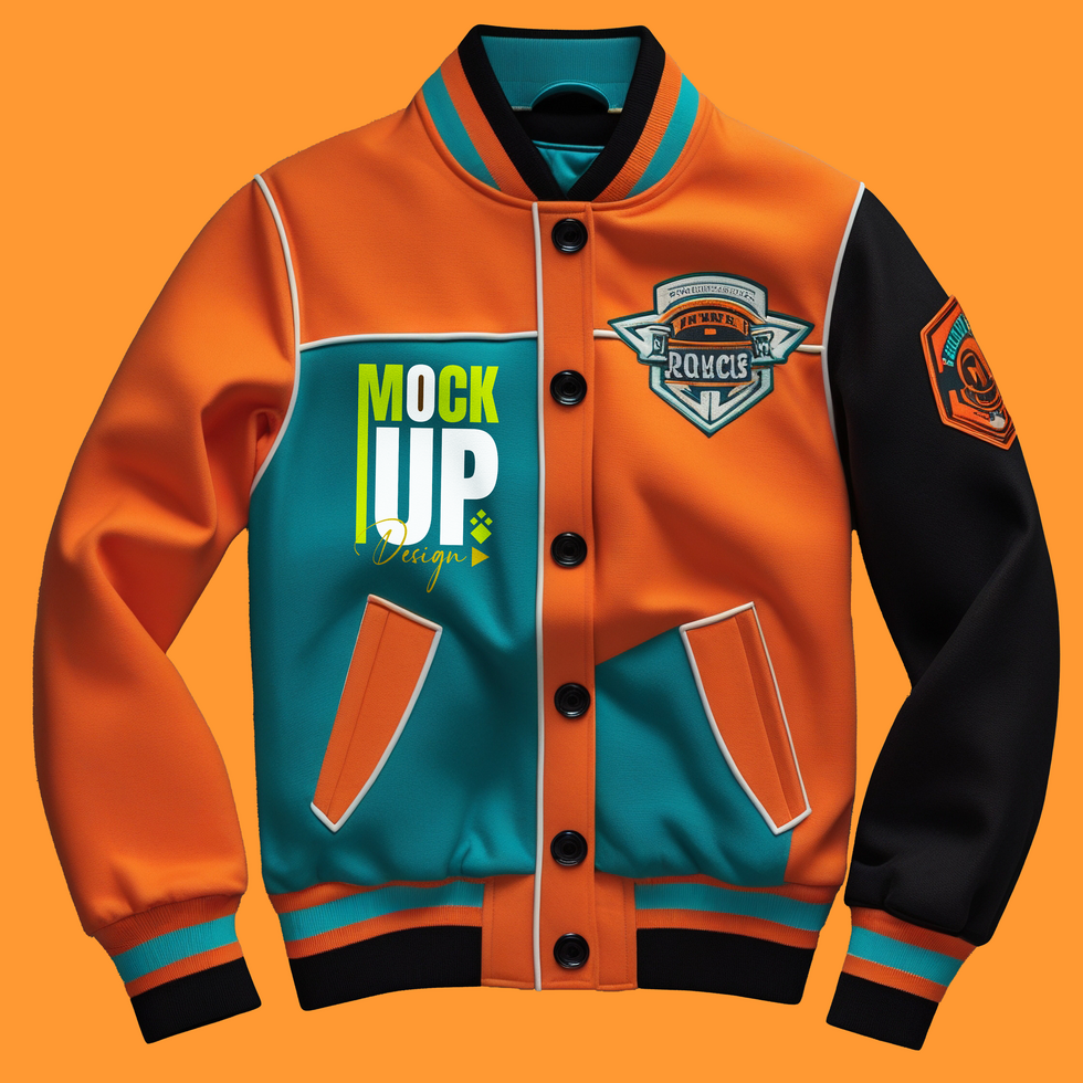 Stylish jacket and jumper mockup template for trendy casual menswear and outerwear psd