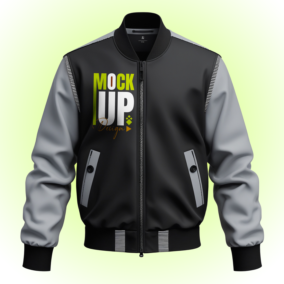 Menswear jacket and jumper mockup template featuring fashionable long sleeve designs psd