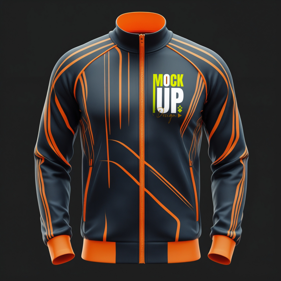 Stylish menswear sports jacket mockup with sweatshirt and sweater template psd