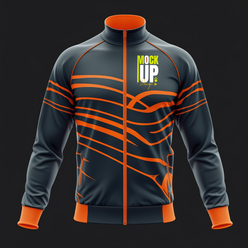 Men and womens wear sweatshirt and sports jacket mockup with sportswear template design psd