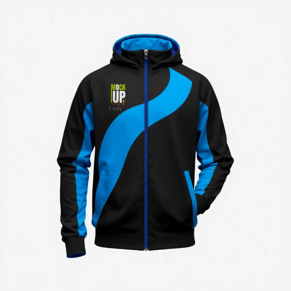 Sweatshirt and jersey design mockup template for fashionable menswear outerwear psd