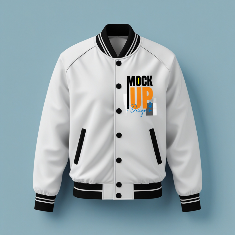 Outerwear jacket and sweater mockup showcasing stylish apparel design templates psd
